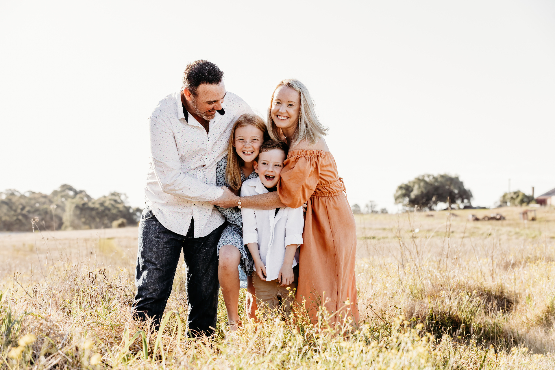 Michael Downing with his family in Glenhaven